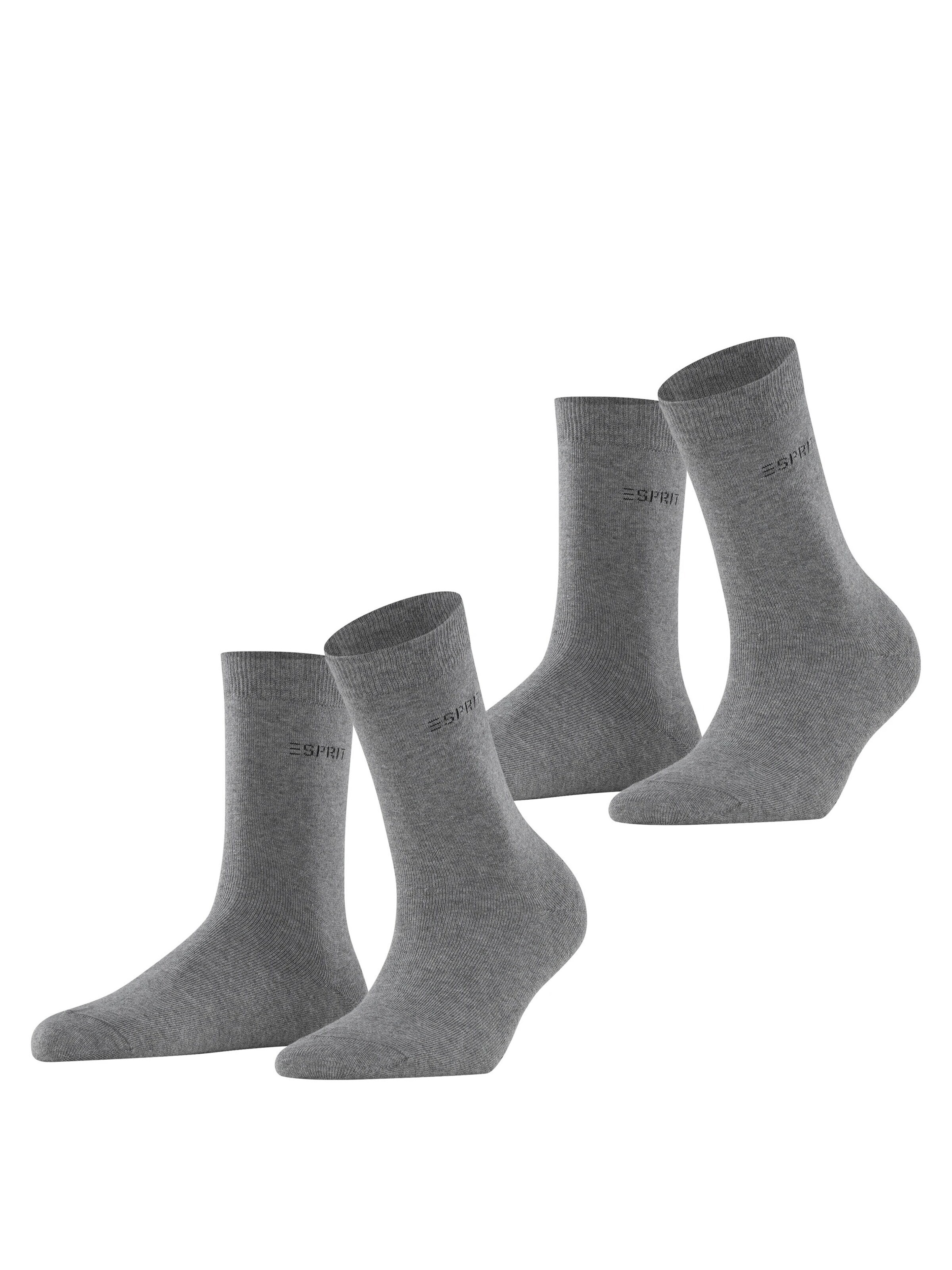 ESPRIT Socken 'Uni 2-Pack'‌ in Grau: Vorderseite