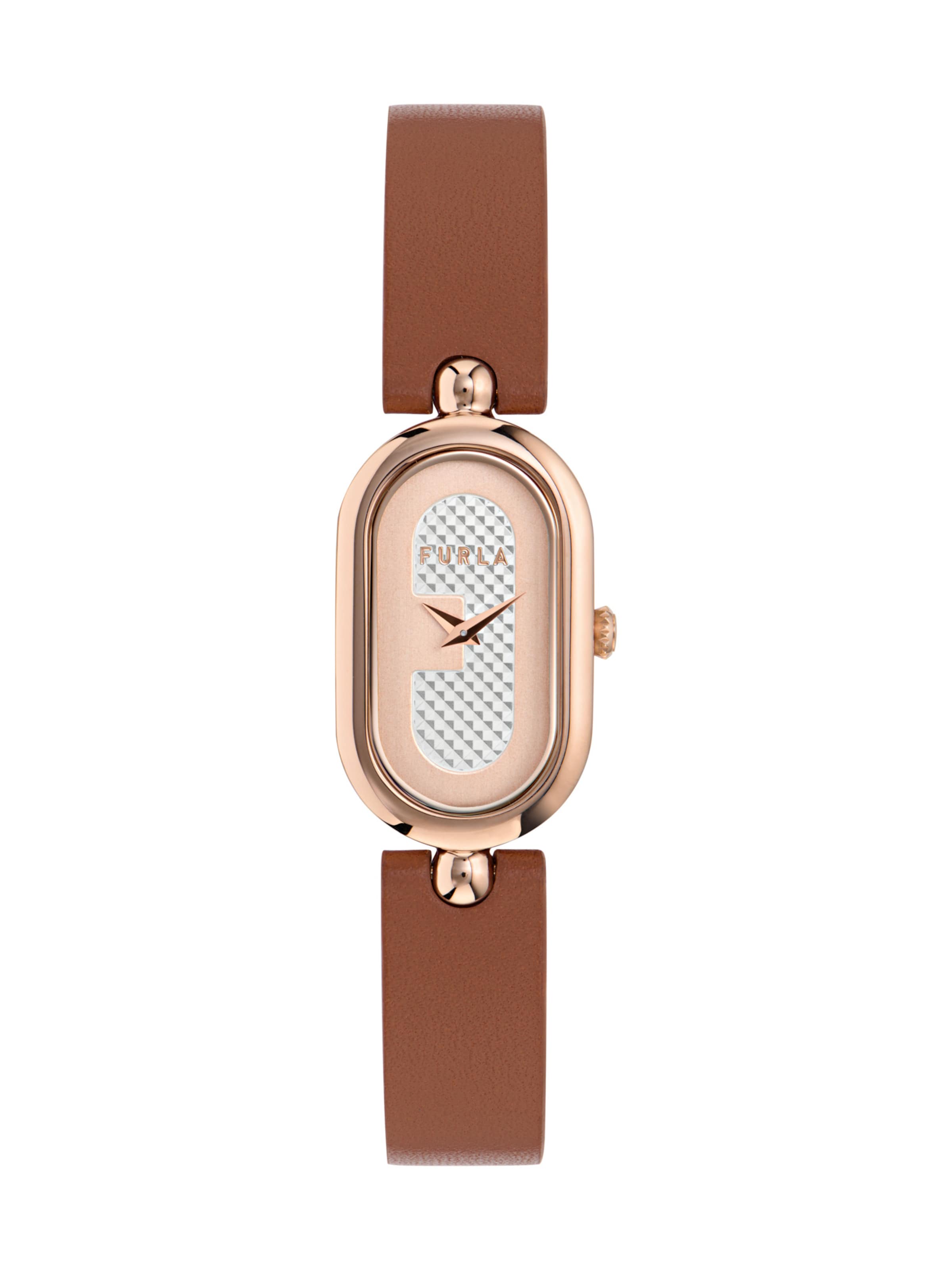FURLA Analoguhr in Braun: Vorderseite