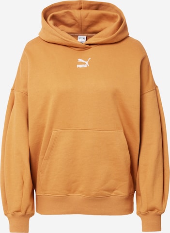 PUMA Sweatshirt 'Classics' in Yellow: front