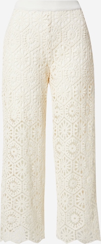 Smith&SoulWide Leg/ Široke nogavice Hlače - bež boja: prednji dio