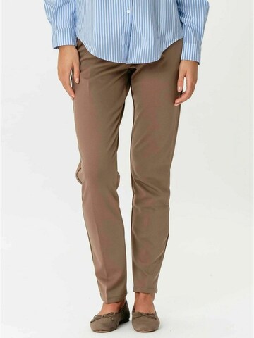 TEESHOPPEN - Tapered Pantalón 'The Original' en beige: frente
