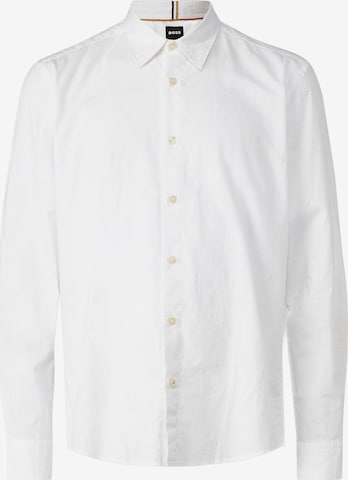 BOSS Slim Fit Paita 'C-LIAM' värissä valkoinen: etupuoli