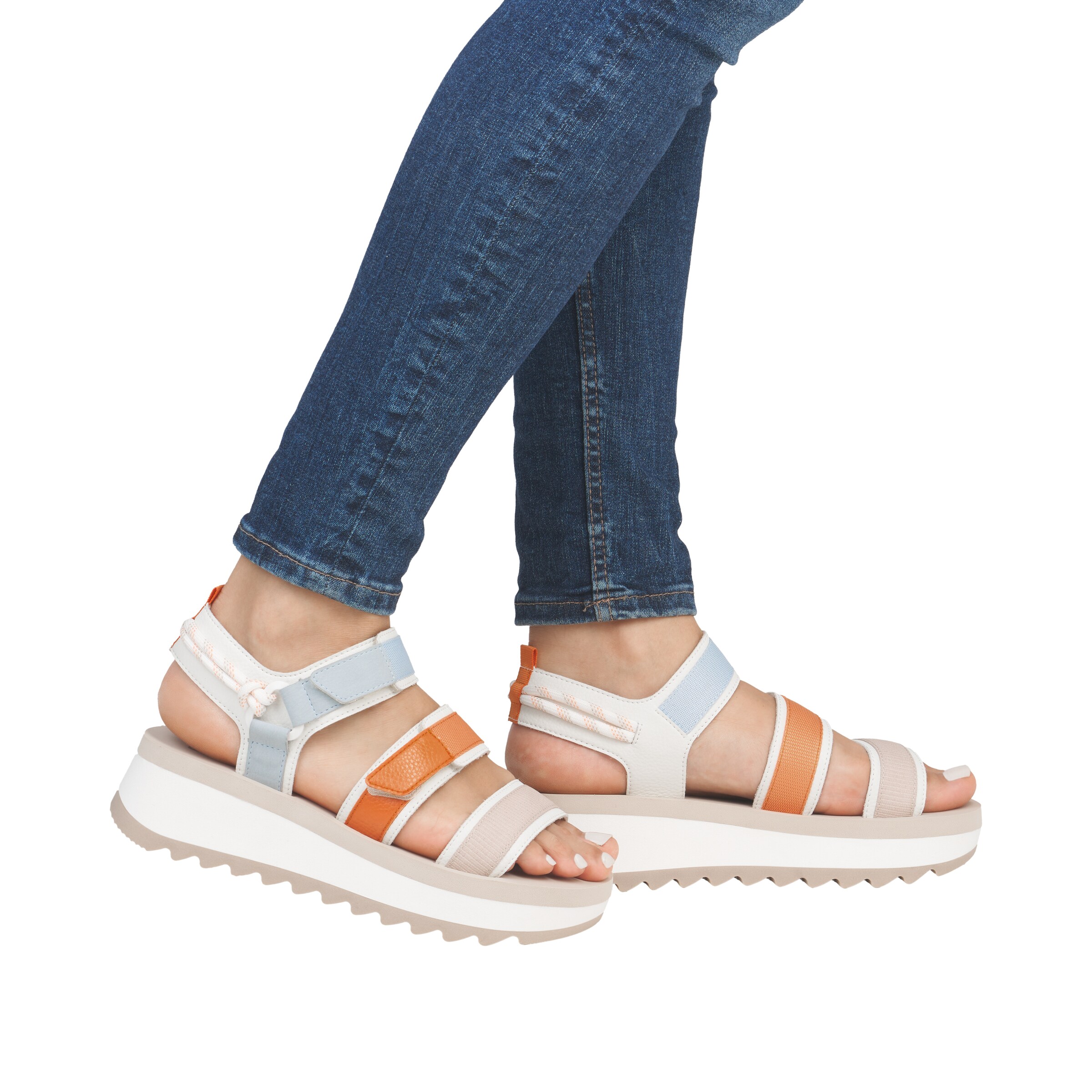 Rieker Sport Sandals 'Adelaide' in Beige