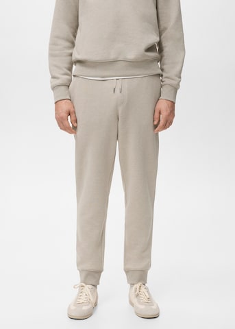 MANGO MAN Tapered Pants 'Cohen' in Beige: front