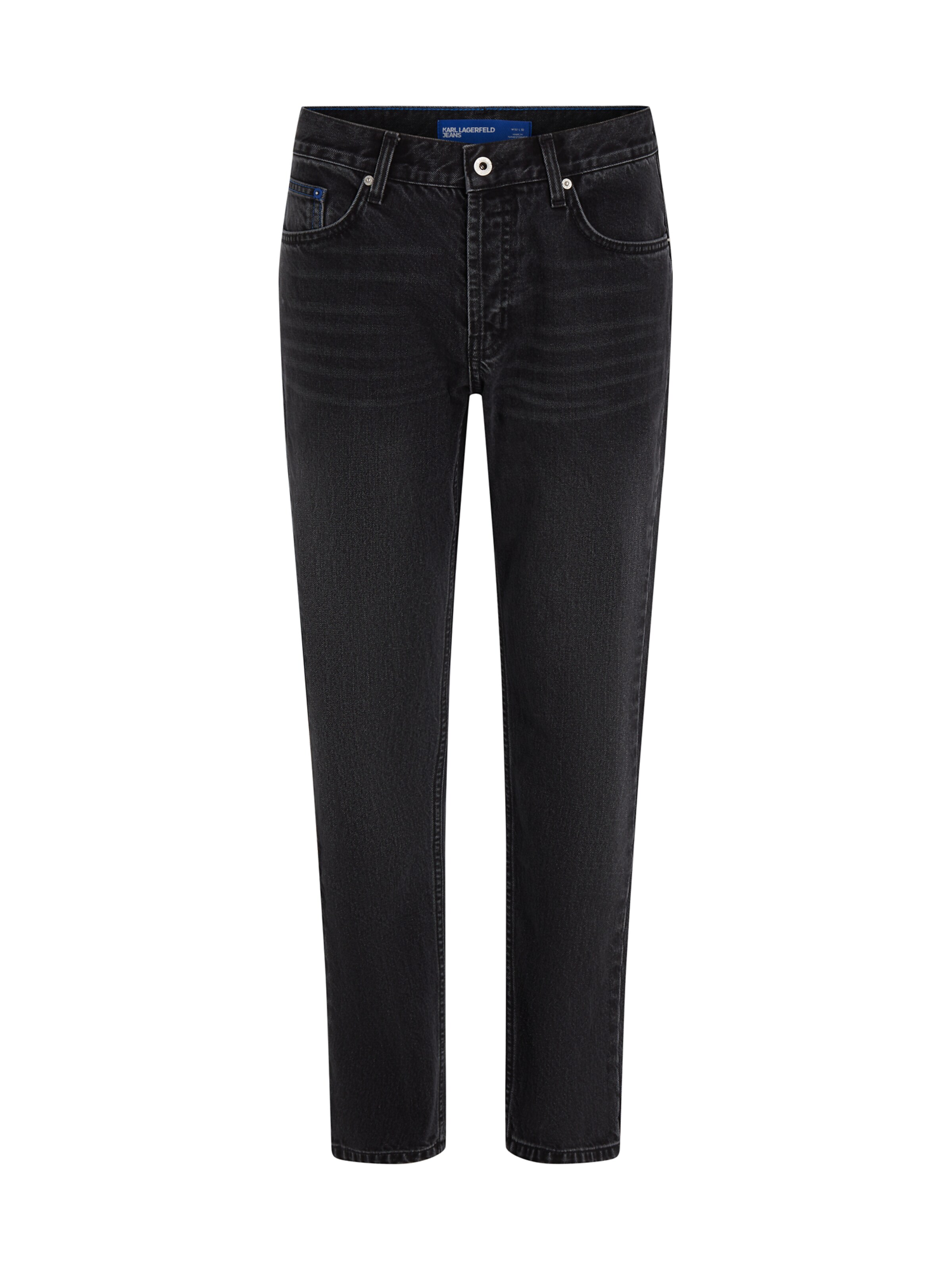 KARL LAGERFELD JEANS Alt kitsenev Teksapüksid, värv must: eest vaates