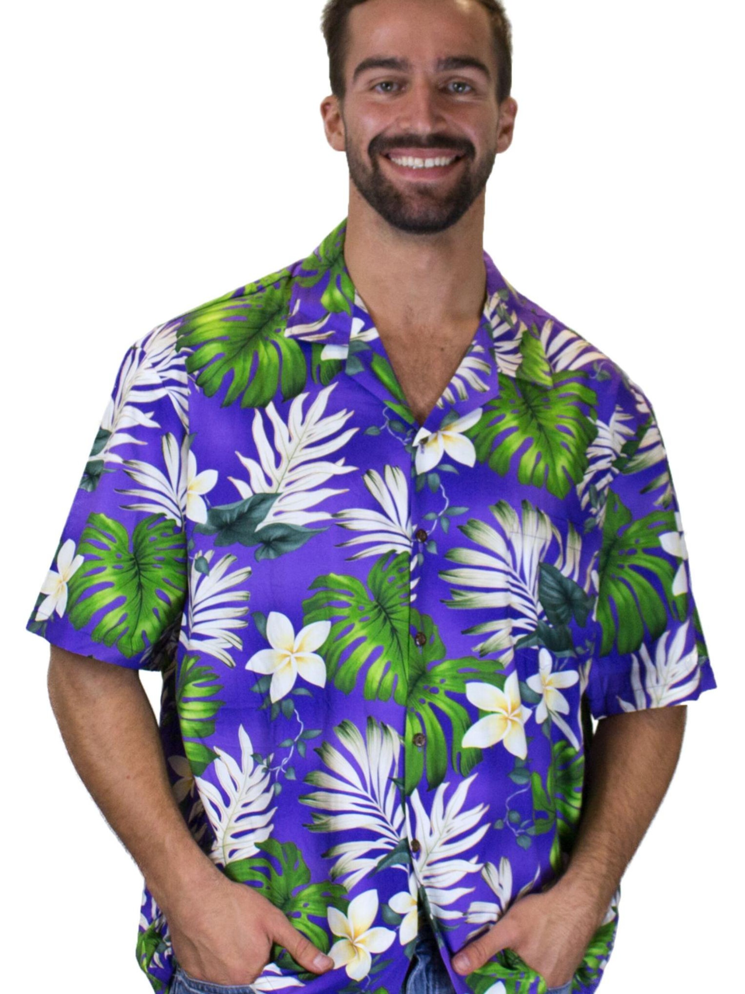 Pacific Legend Button Up Shirt 'New Flower' in Purple: front