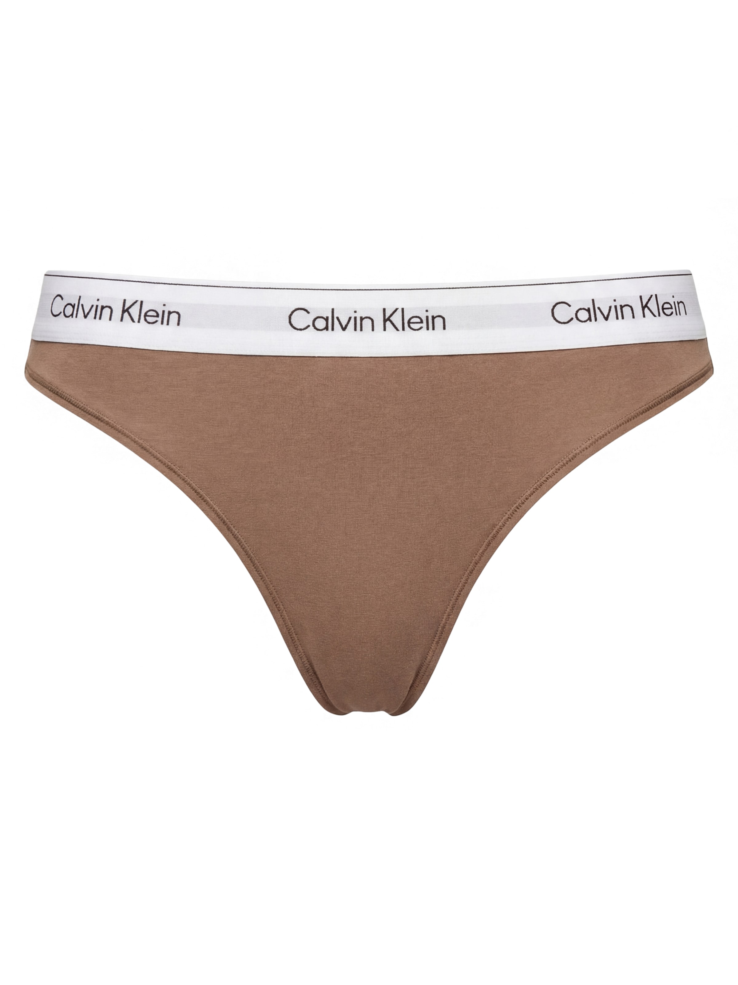 Calvin Klein Underwear Thong in Brown: front