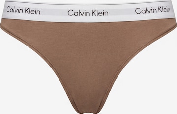 Calvin Klein Underwear Thong in Brown: front