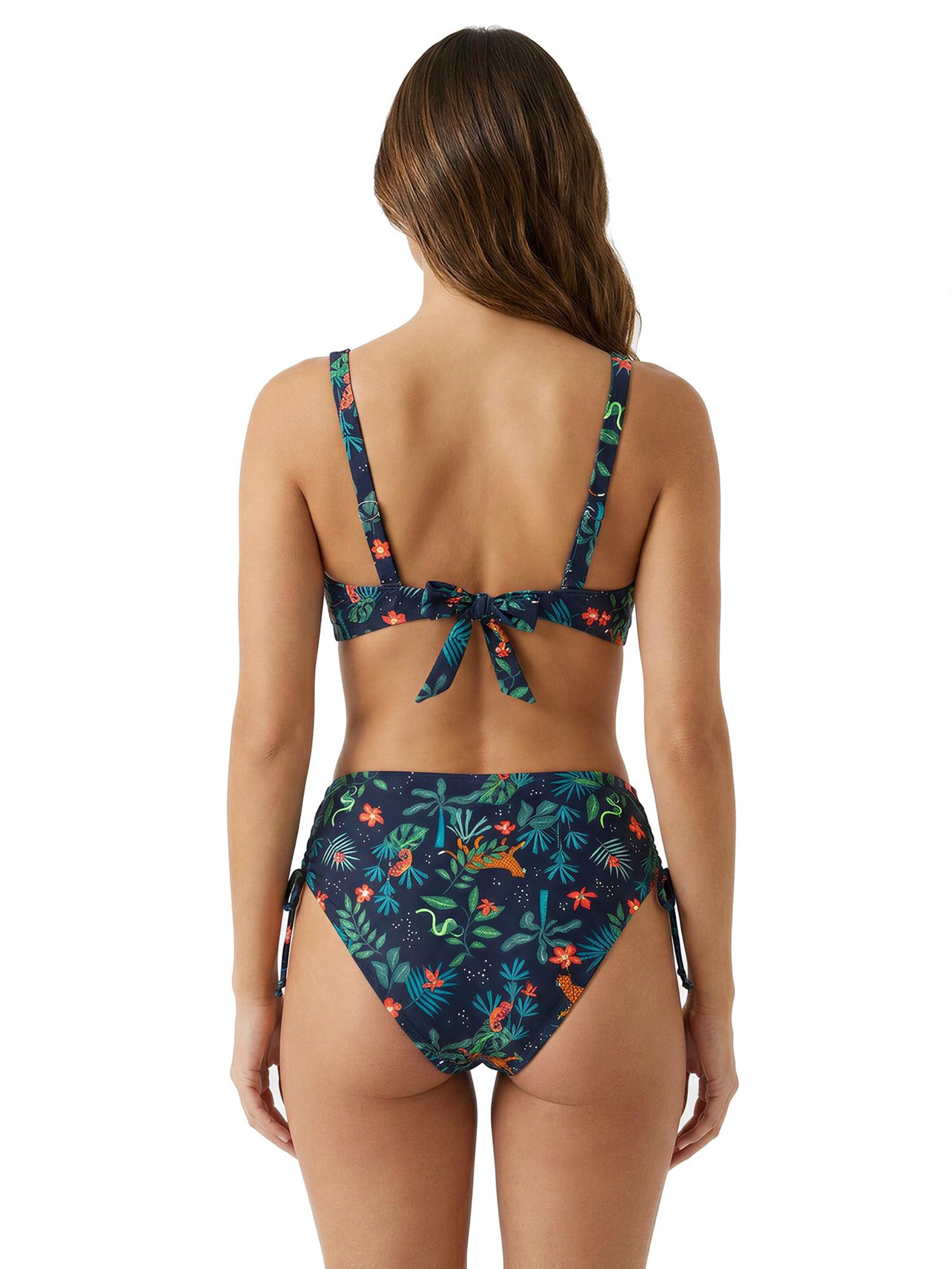 BONVERANO Klassisch Bikini 'Damen High Waist Bikini Set mit Twist und Print'‌‌‌‌‌ in Mischfarben