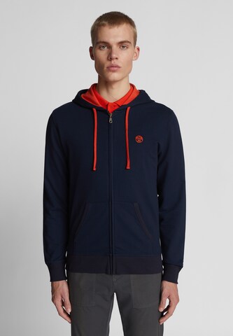 North Sails Zip-Up Hoodie in Blue: front