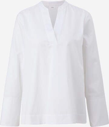 Camicia da donna di s.Oliver BLACK LABEL in bianco: frontale