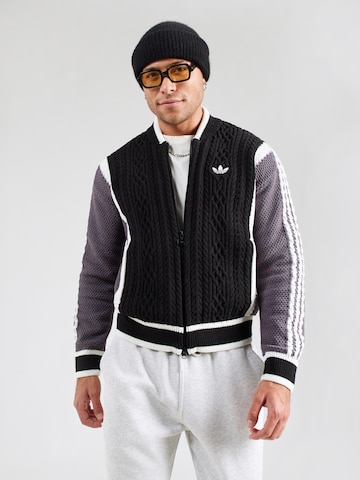 melns ADIDAS ORIGINALS Adīta jaka: no priekšpuses