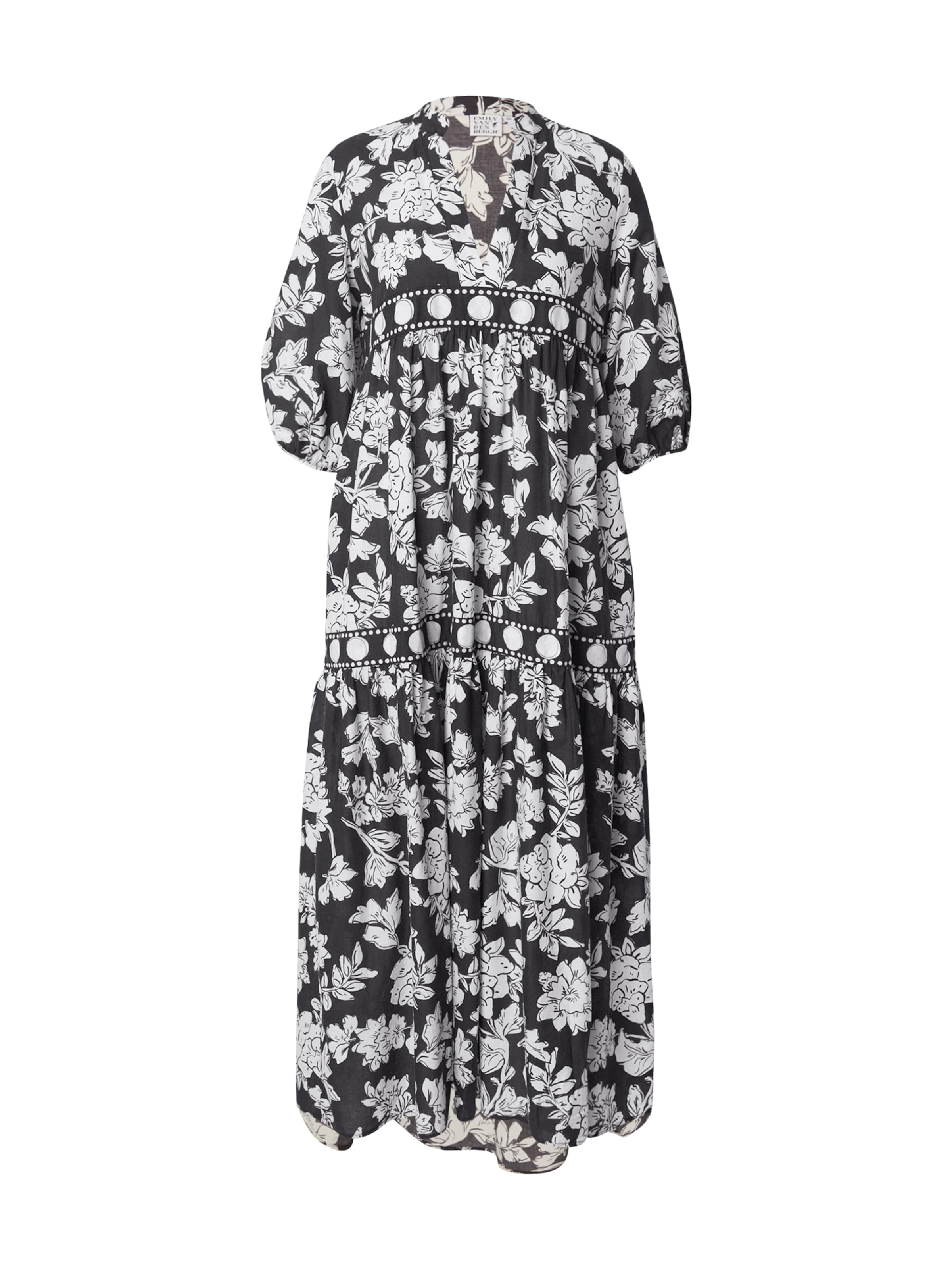 melns Emily Van Den Bergh Kleita: no priekšpuses