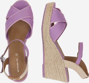 TOM TAILOR Sandals in Purple