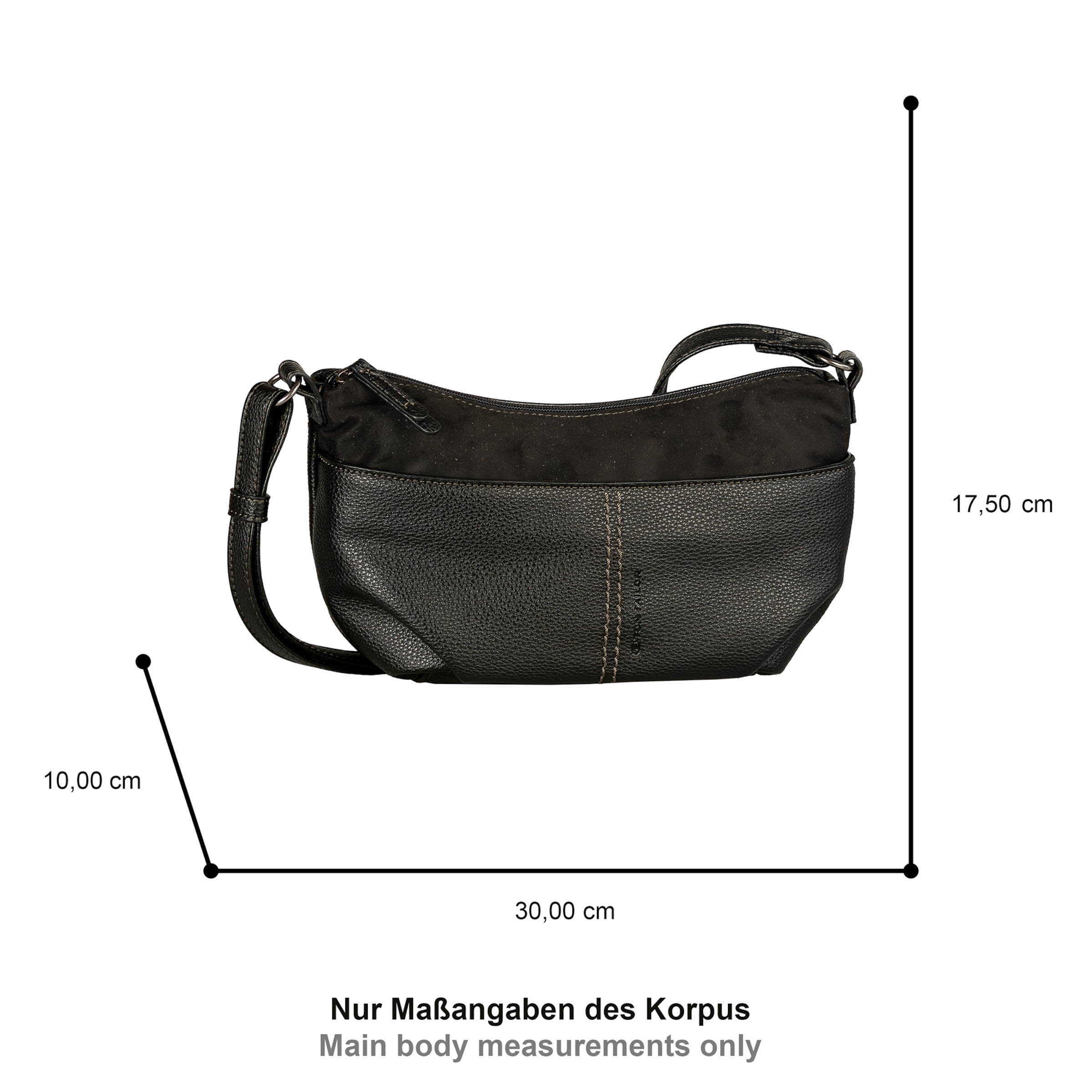 TOM TAILOR Handbag in Black: front