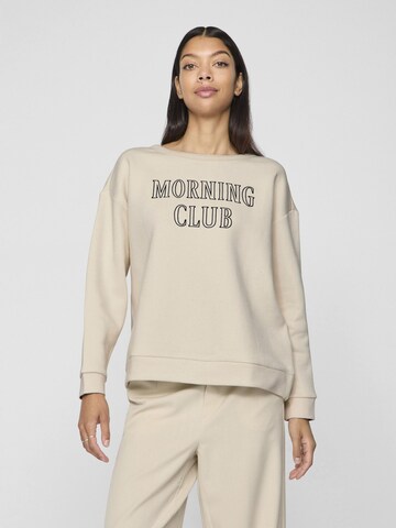 VILA Sweatshirt in Beige: voorkant