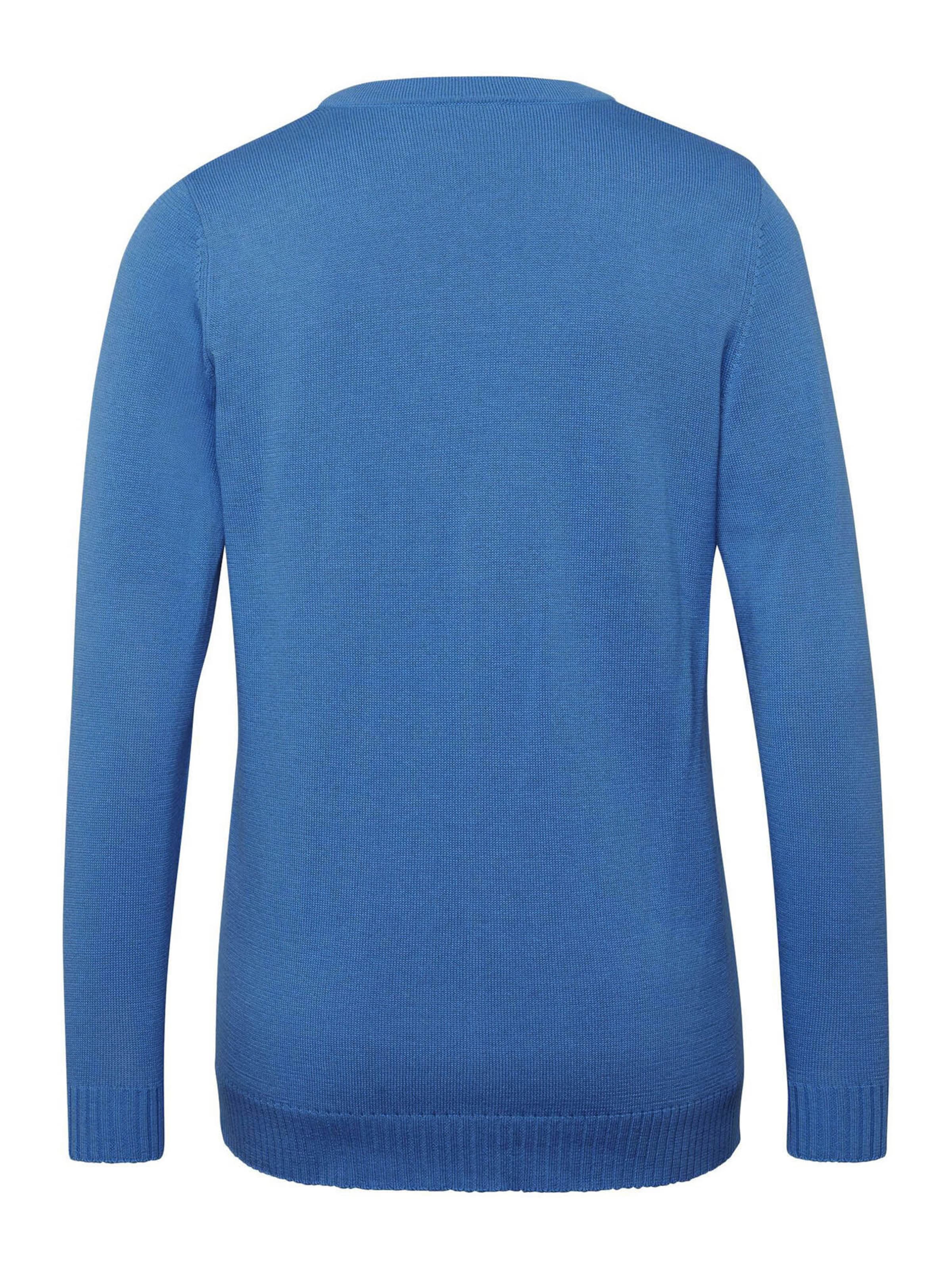 Goldner Pullover in Blau