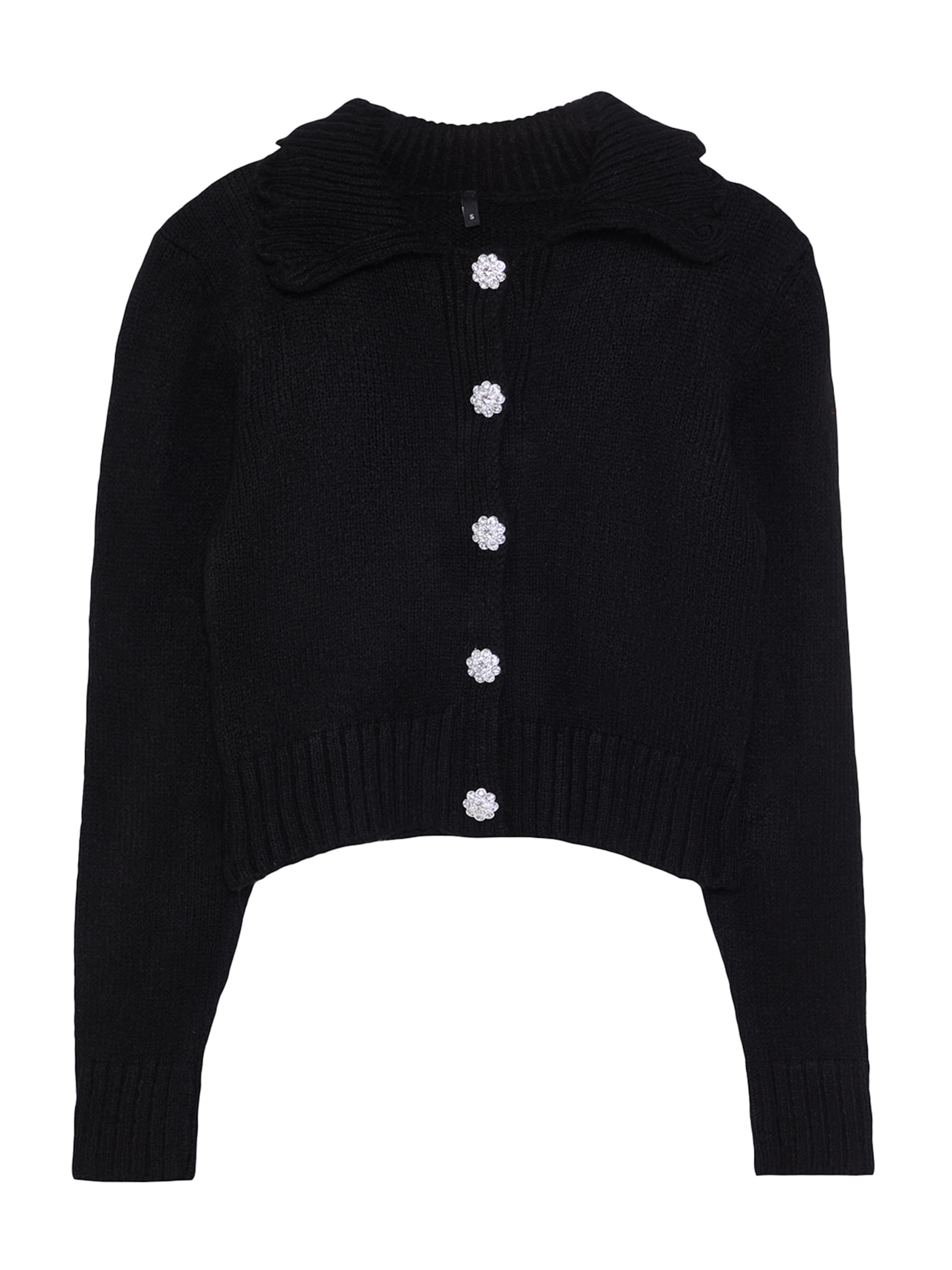 Trendyol Kardigán - Čierna: predná strana