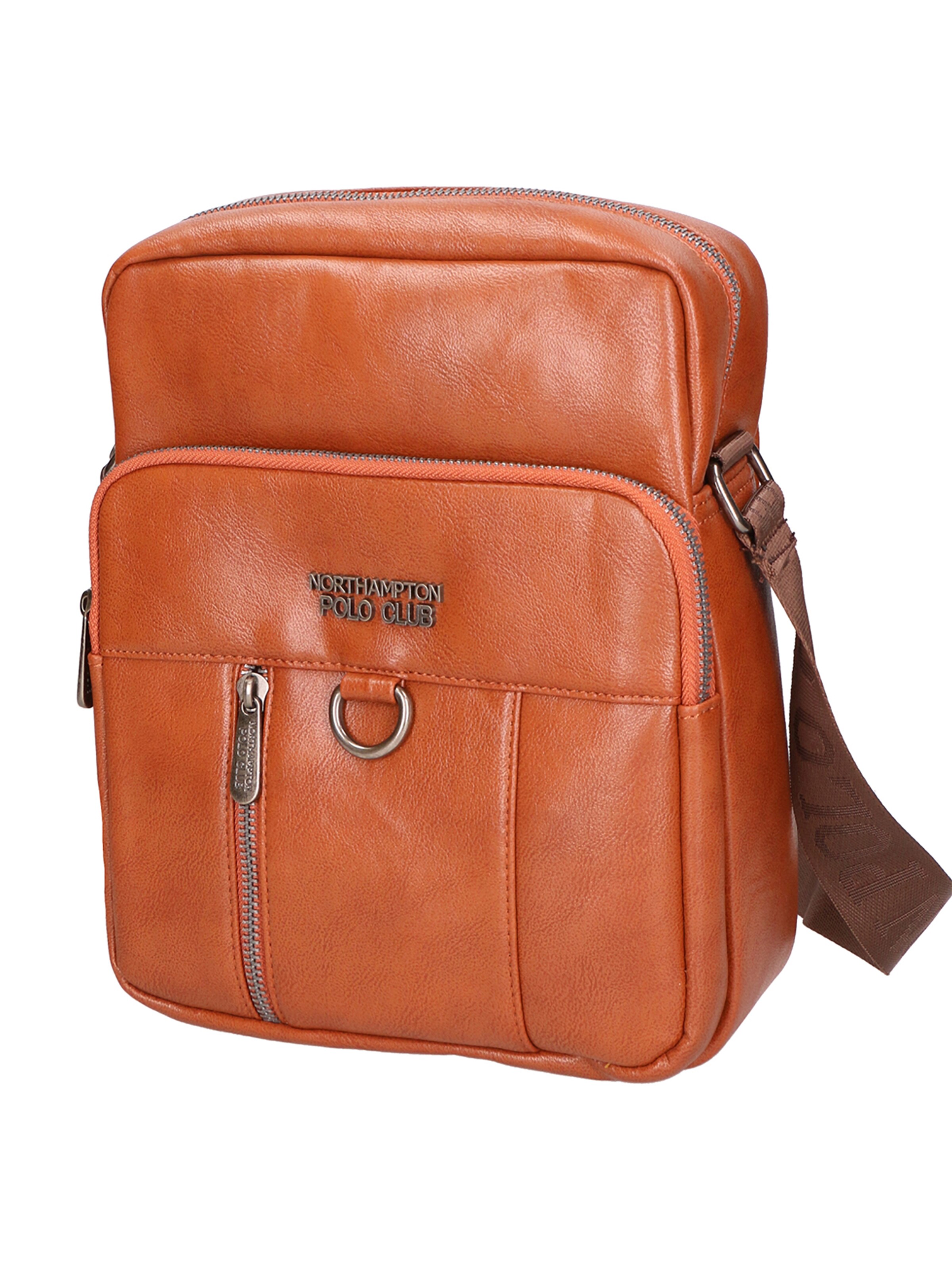 Borsa a spalla di Northampton Polo Club in marrone: frontale