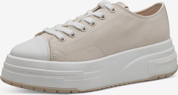 Baskets basses TAMARIS en beige : devant