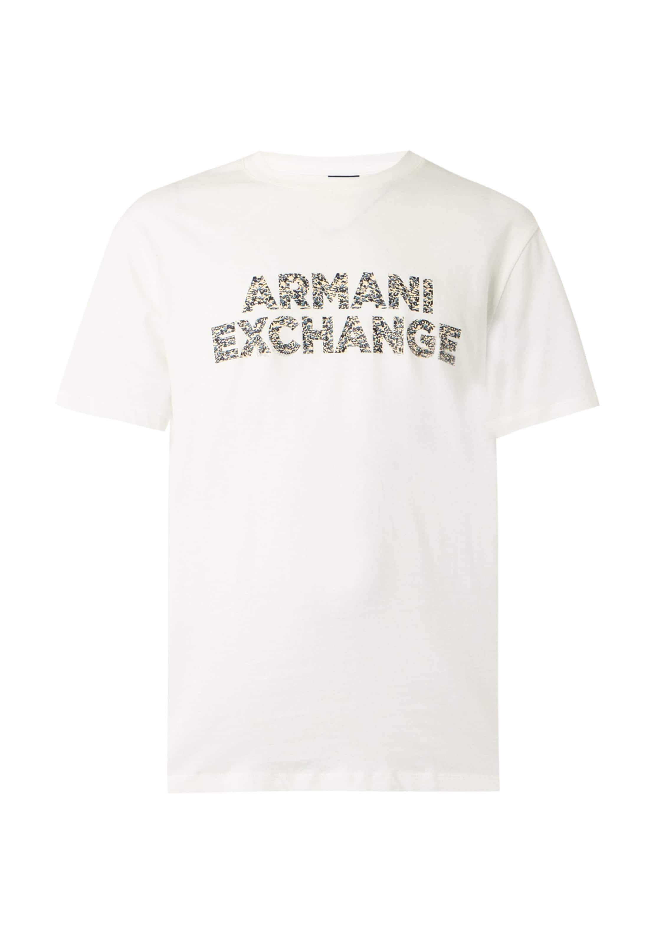 balta ARMANI EXCHANGE Marškinėliai: priekis