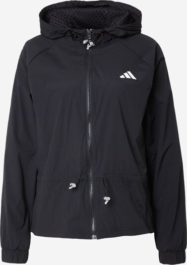 ADIDAS PERFORMANCE Sportjas 'COVER-UP PRO' in de kleur Zwart / Wit, Productweergave