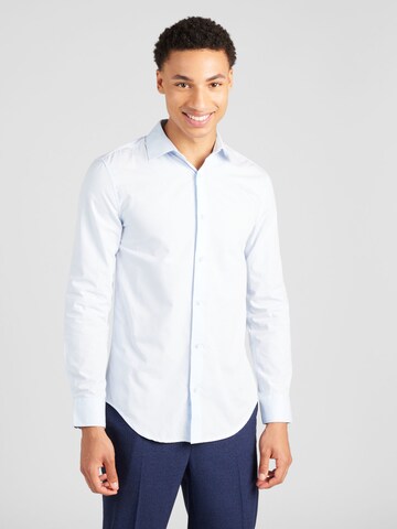 BURTON MENSWEAR LONDON Slim fit Business Shirt in Blue: front