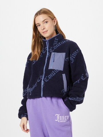 Jachetă  fleece funcțională de la Juicy Couture Sport pe albastru: față