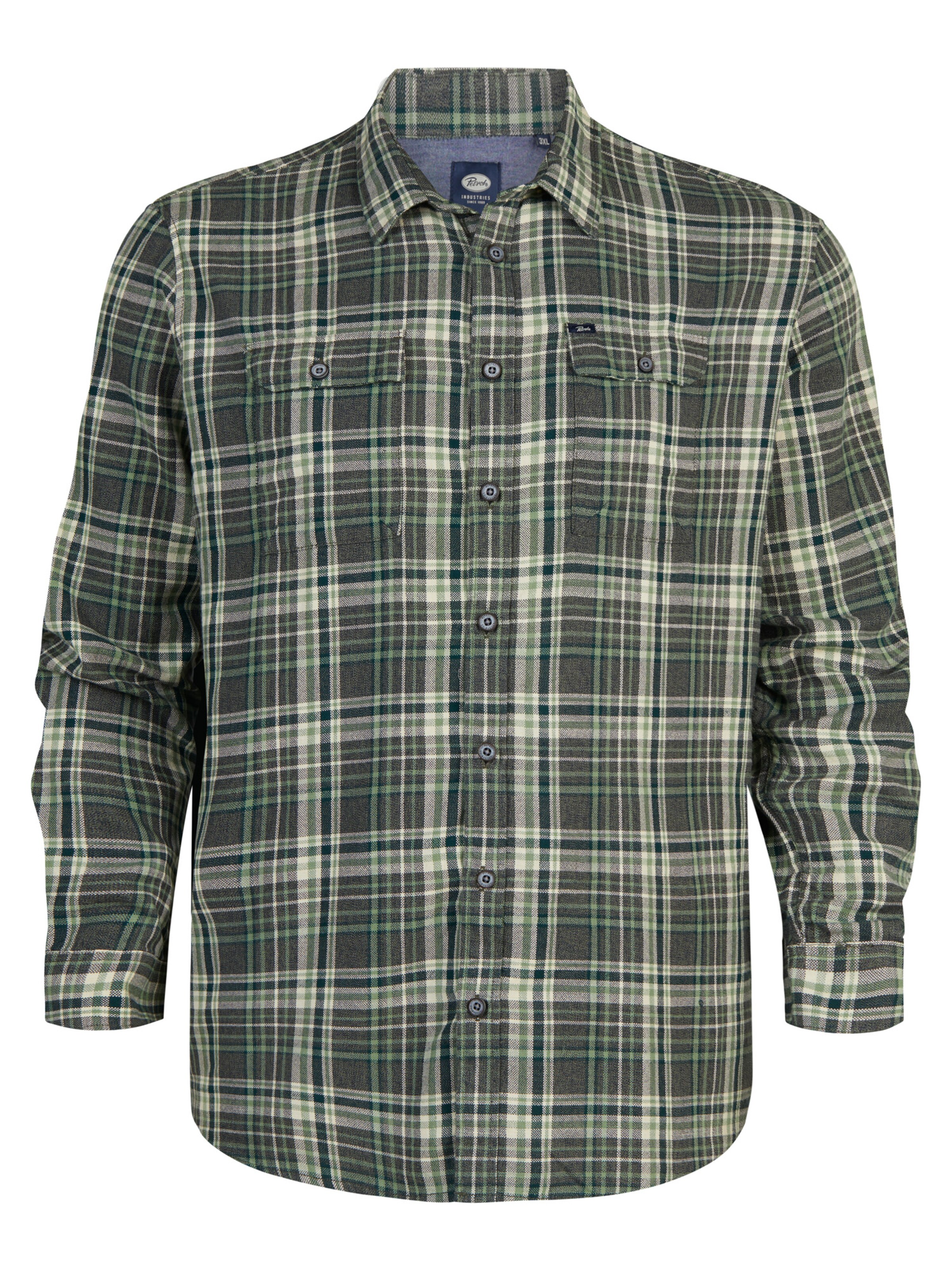 Petrol Industries Regular fit Πουκάμισο 'Bristol' σε πράσινο: μπροστά