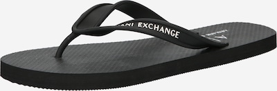 Šlepetės per pirštą iš ARMANI EXCHANGE, spalva – juoda / balta, Prekių apžvalga