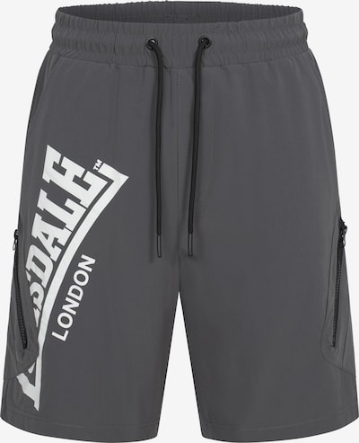 Sportinės kelnės 'Alresford' iš LONSDALE, spalva – tamsiai pilka / balta, Prekių apžvalga