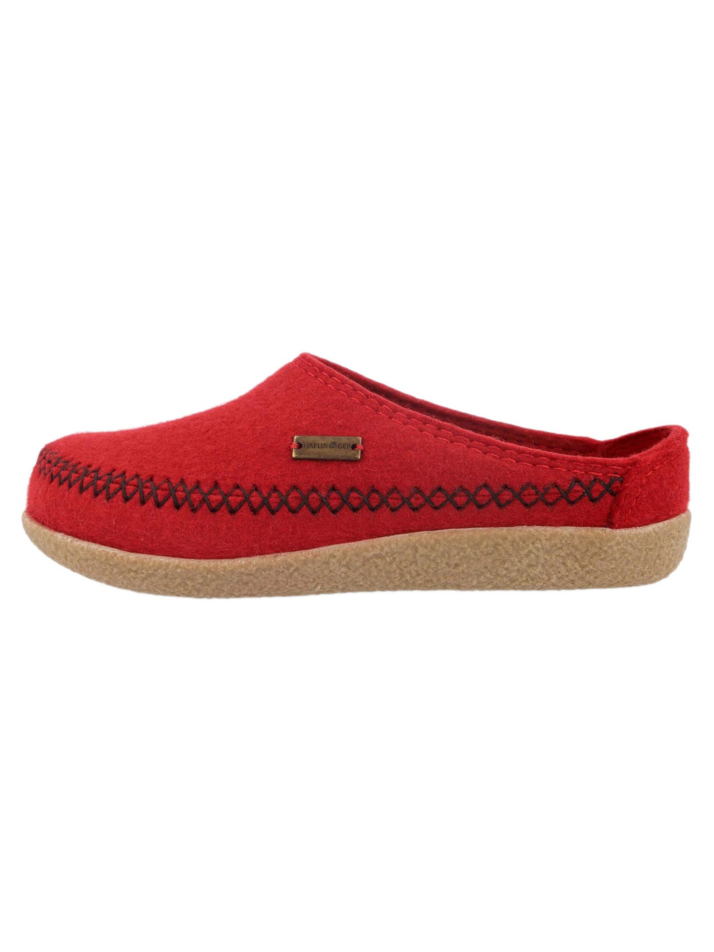 HAFLINGER Slipper 'Blizzard Credo' in Red: front