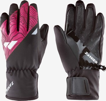 Zanier Full Finger Gloves 'Sillian' in Black: front