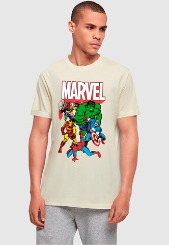 T-Shirt 'Avengers - Marvel Comics Group' ABSOLUTE CULT en beige : devant