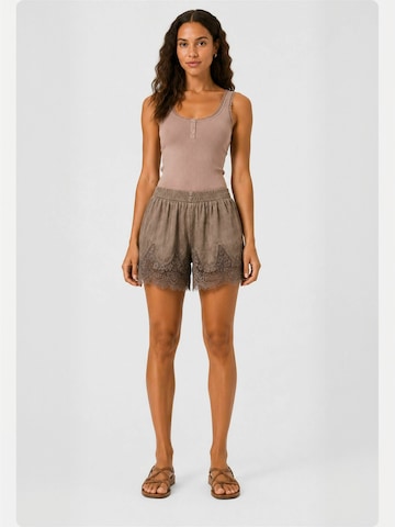 Opal Studio Broek ' Luna ' in Bruin: voorkant