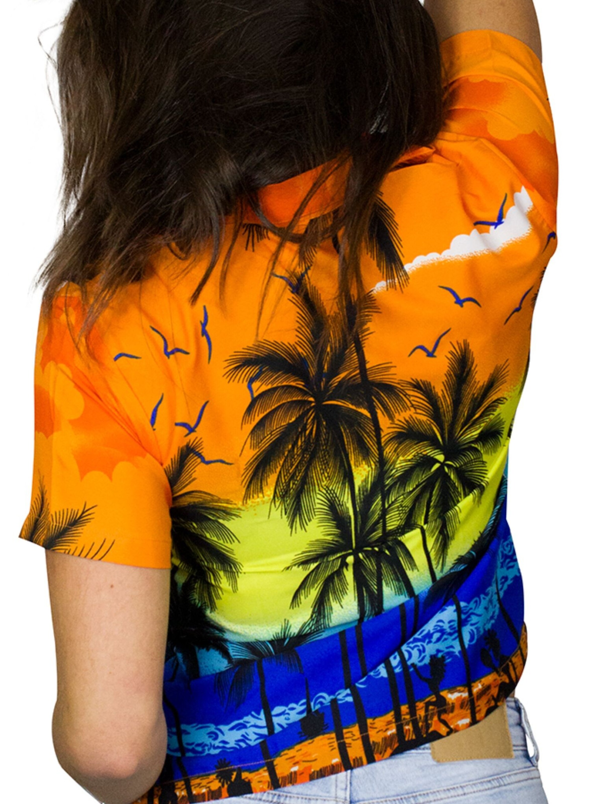 King Kameha Blouse 'Beach' in Orange
