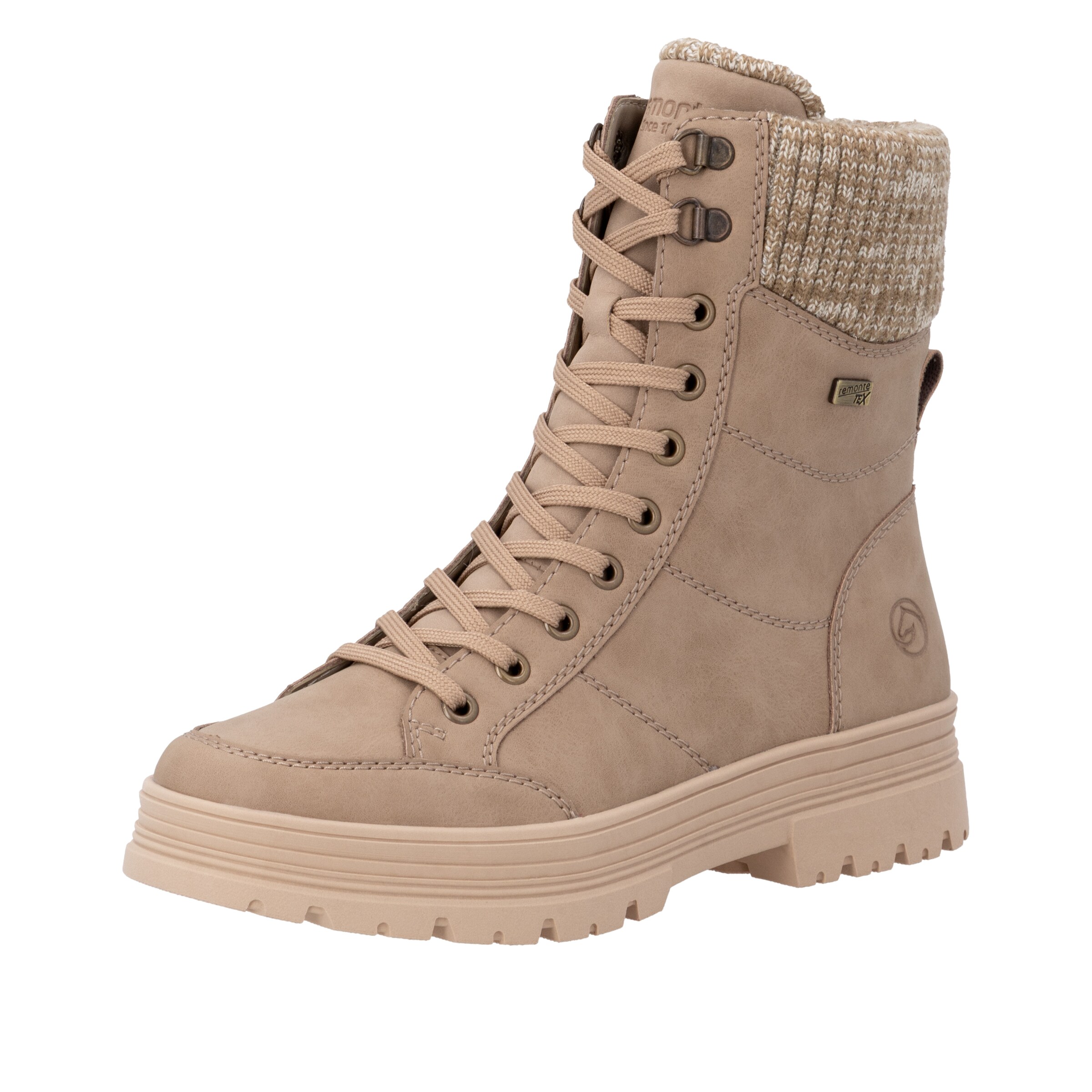 Bottines à lacets REMONTE en beige : devant