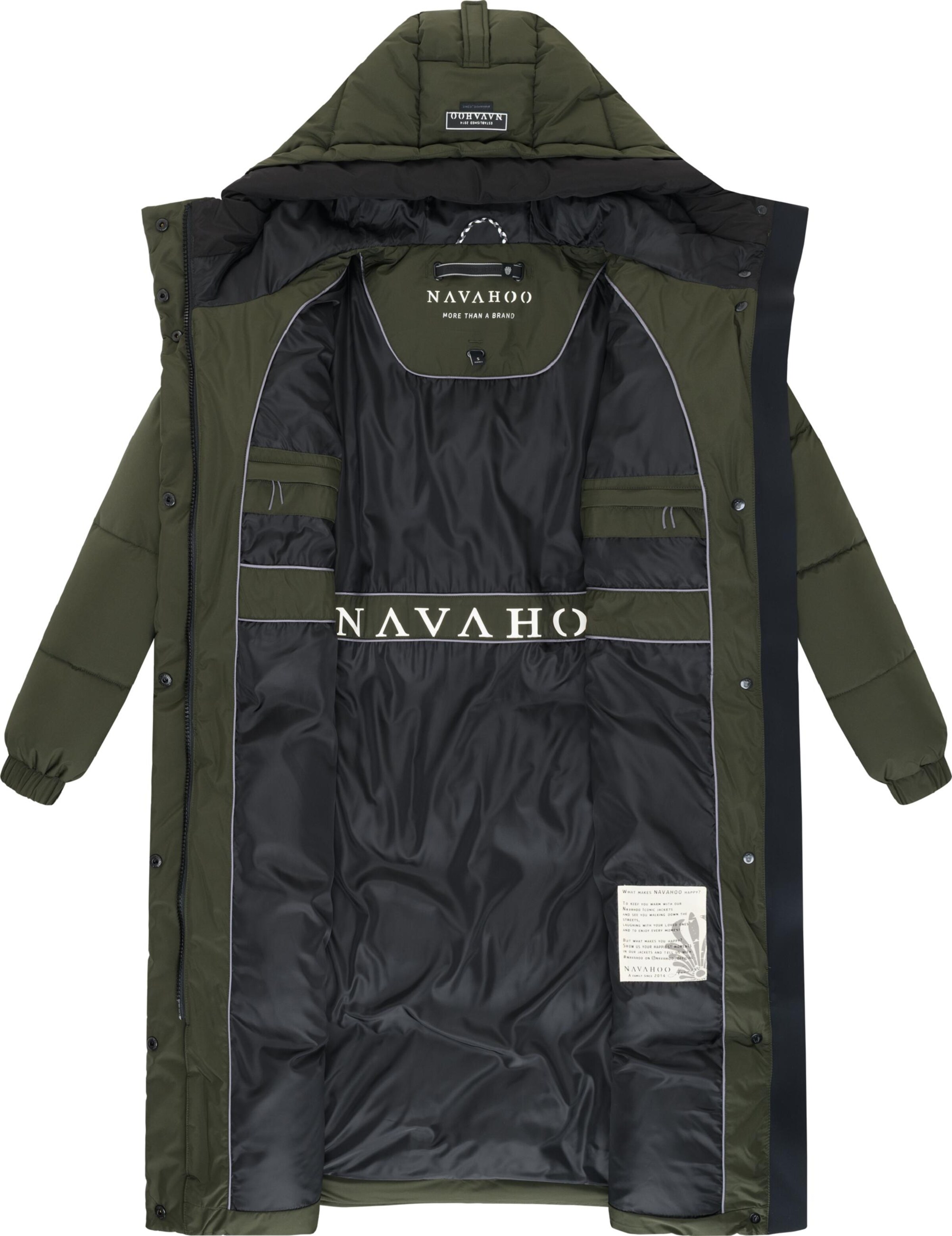 NAVAHOO Mantel 'Taublüte XIV' in Grün