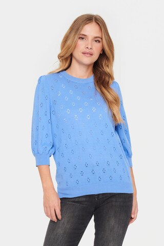 SAINT TROPEZ Sweater 'Doony' in Blue: front