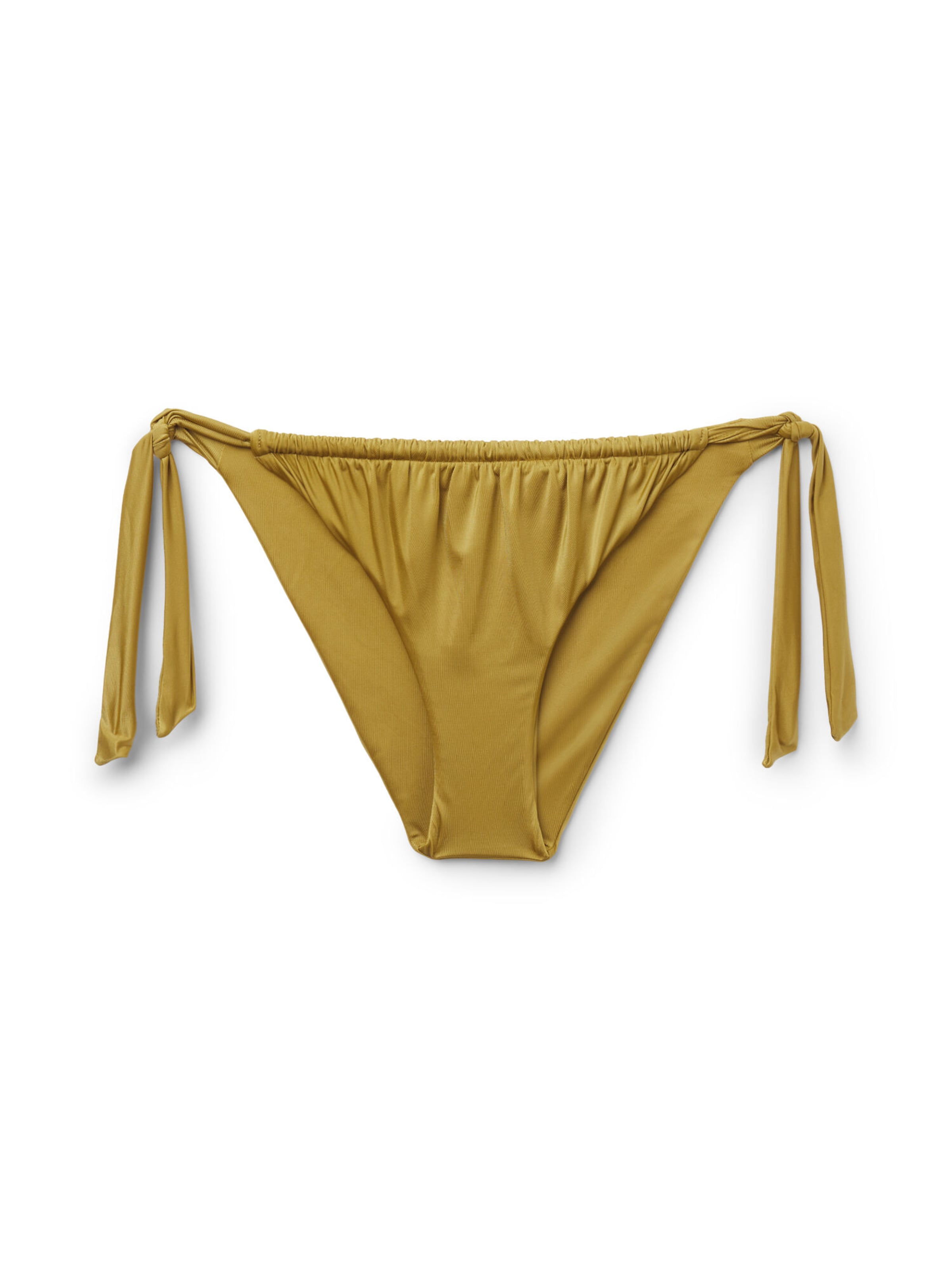 CALZEDONIA Bikini Bottoms 'Shiny Satin' in Green: front