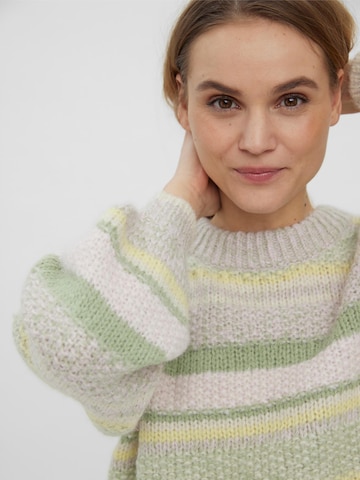 VERO MODA Sweter 'Anne Katrine' w kolorze zielony