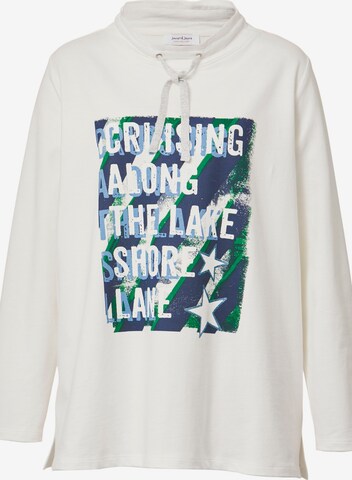 Sweat-shirt Janet & Joyce en blanc : devant