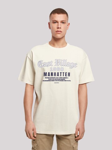 T-Shirt F4NT4STIC en beige : devant