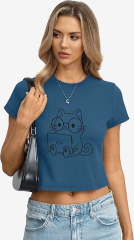 T-shirt GORHEY en bleu : devant