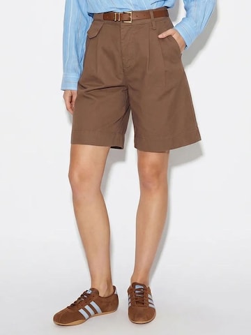 Bianco Lucci Trousers 'Shorts' in Brown: front