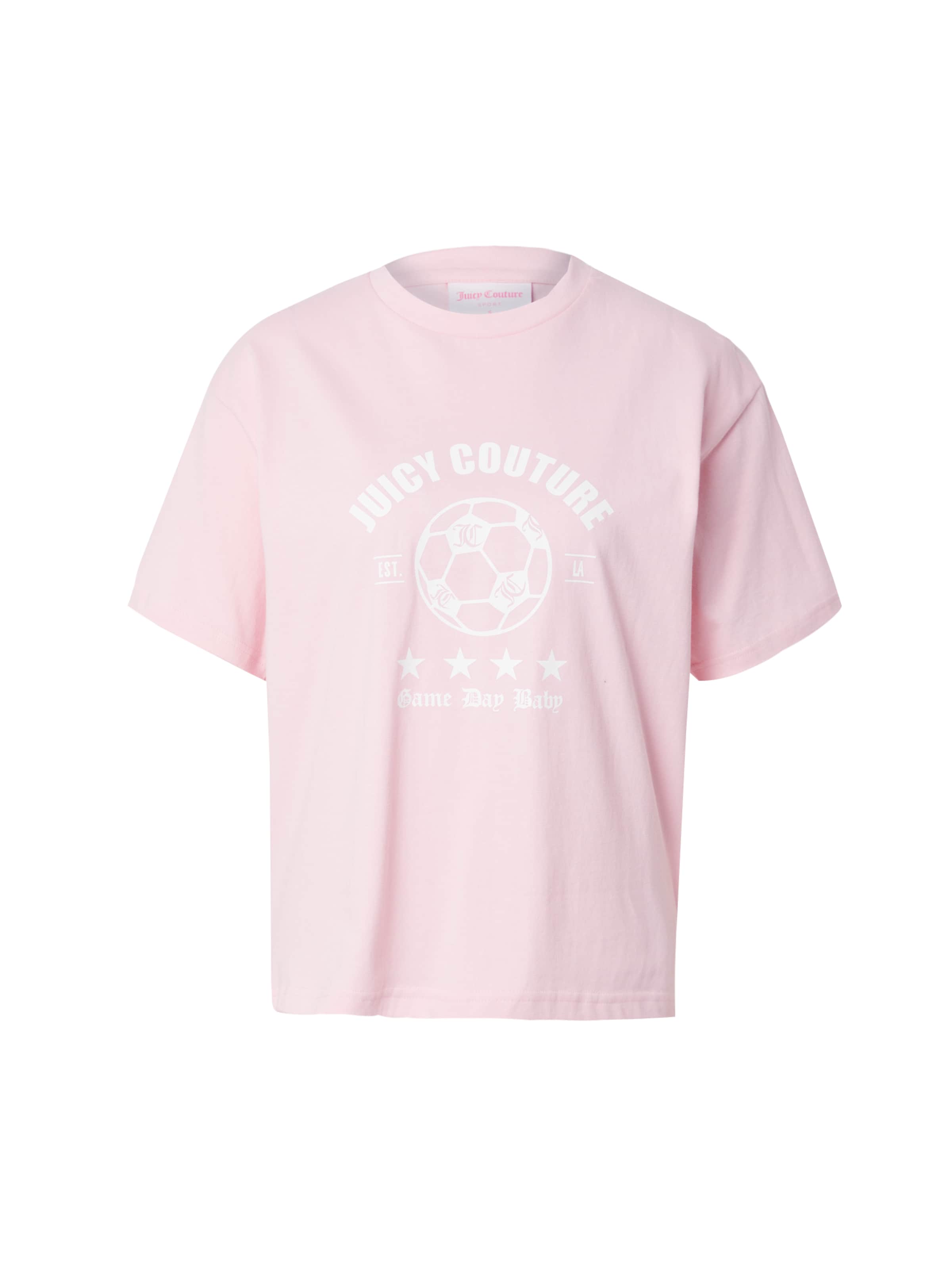 Juicy Couture T-shirt 'THE ARCHED FOOTBALL' i rosa: framsida