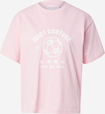 Juicy Couture T-shirt 'THE ARCHED FOOTBALL' i rosa: framsida