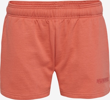 Hummel Regular Workout Pants in Orange: front