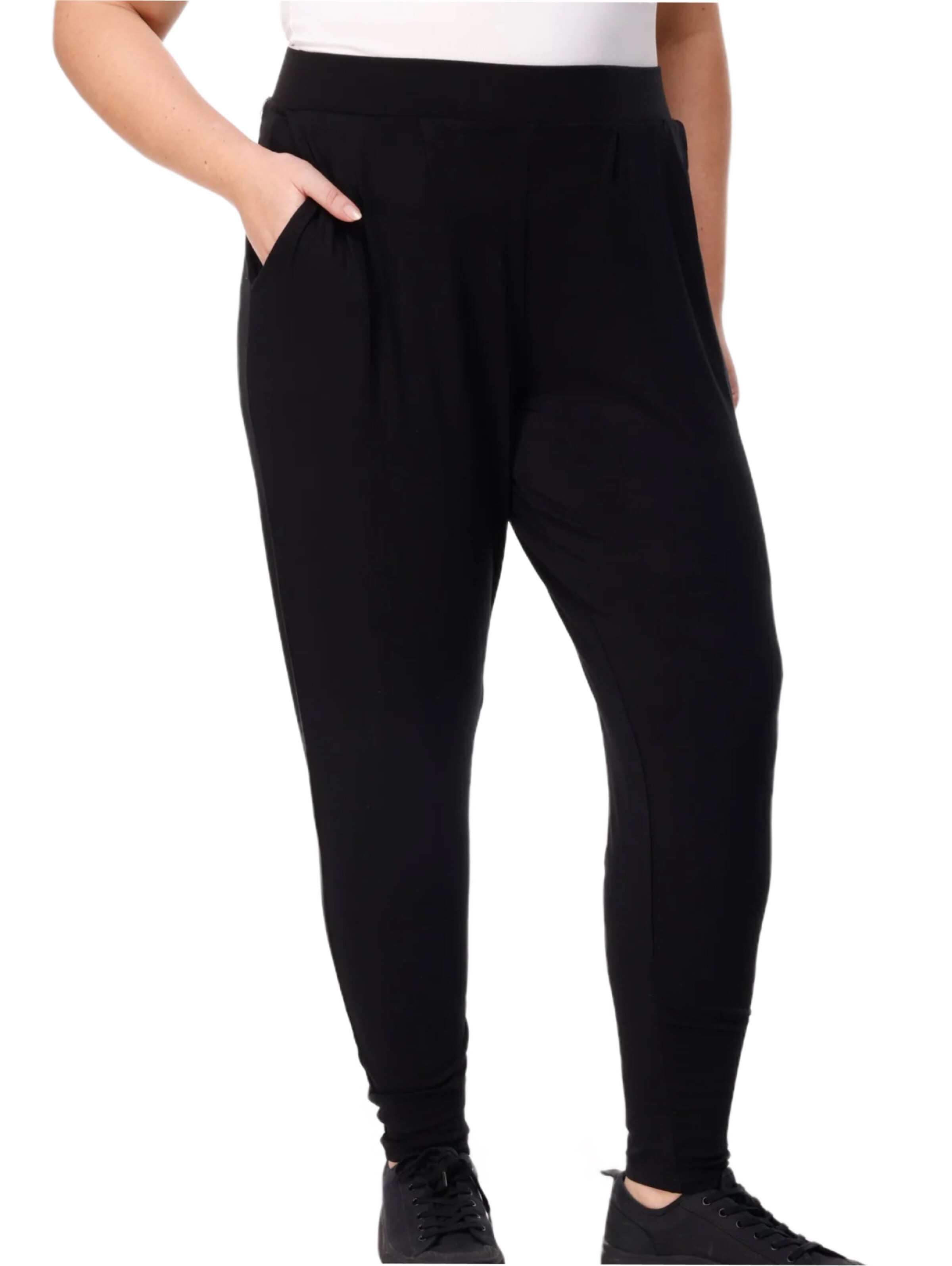 Shape Of You Tapered Hose in Schwarz: Vorderseite