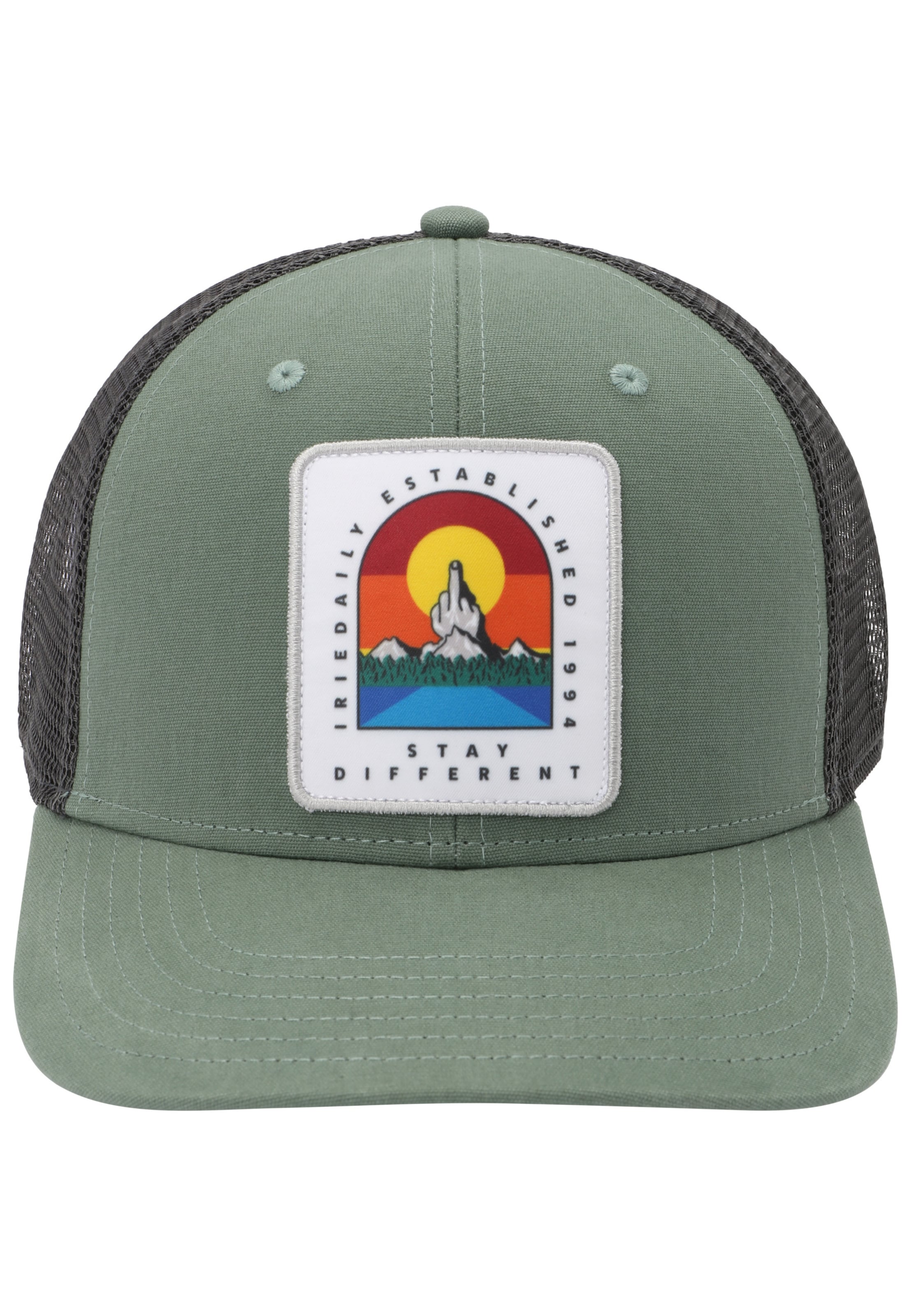 Iriedaily Cap 'Stonefinger' in Green: front